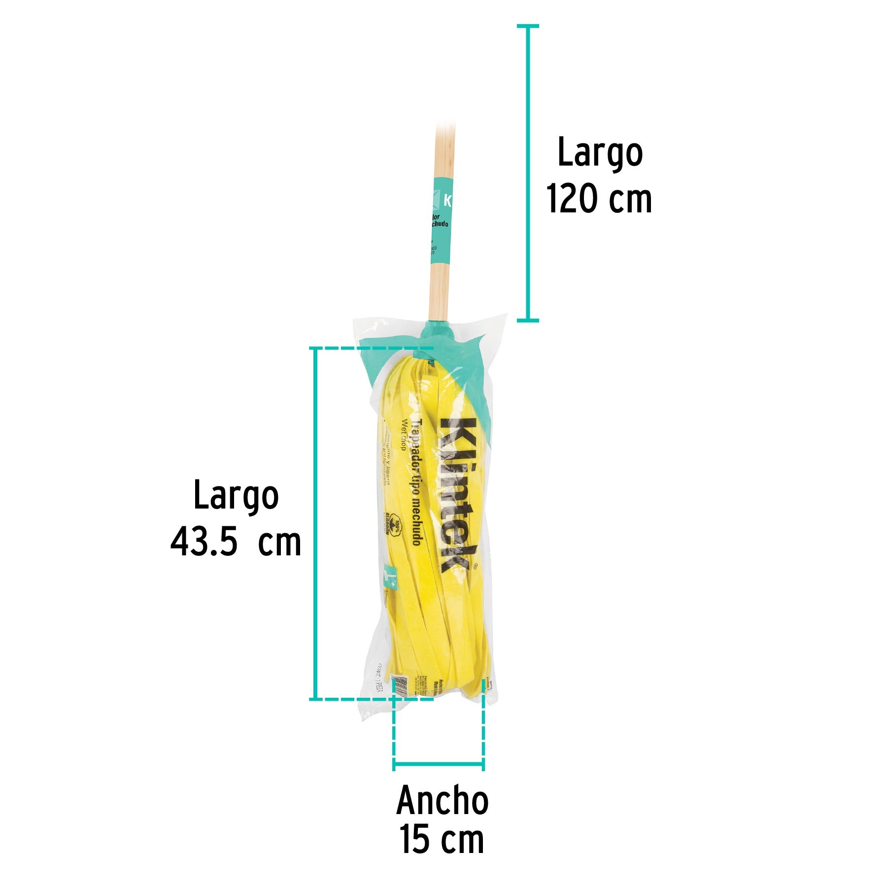 TRAPEADOR MICROFIBRA 120CM KLINTEK 57075 MECH-185S