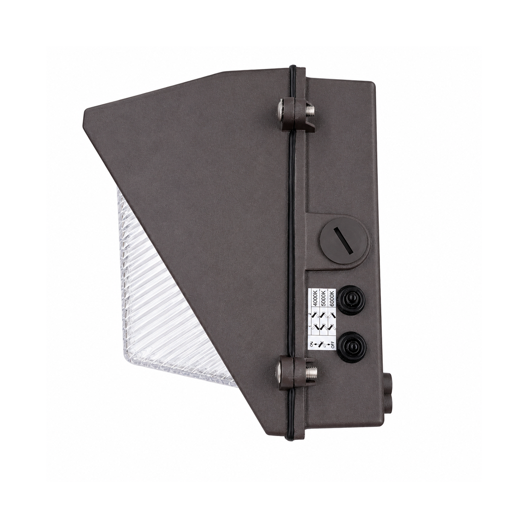 LÁMPARA WALLPACK EXTERIOR 120W 16800LM TEMPERATURA AJUSTBLE 40K 50K 60K TISHMAN COSMO TLWP120