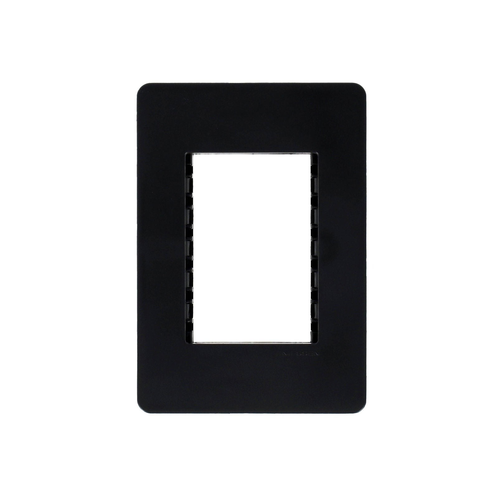 PLACA NEGRO 3 MODULOS  ESTEVEZ UNNO N1373-NS