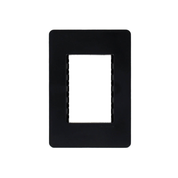 PLACA NEGRO 3 MODULOS  ESTEVEZ UNNO N1373-NS