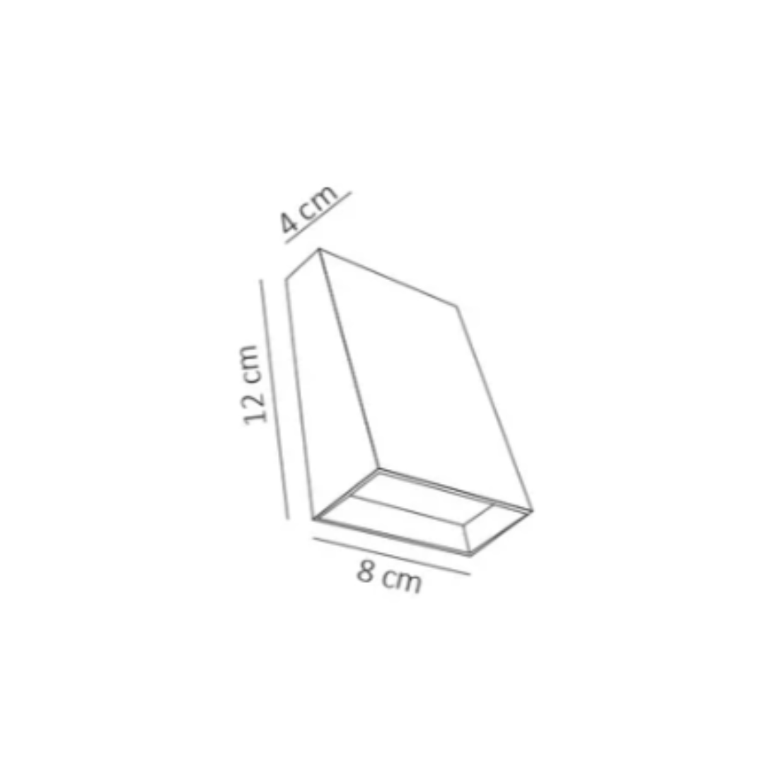 LÁMPARA DE MURO LED ALUMINIO NEGRO EXTERIOR IP54 5W 30K BLANCO CÁLIDO ARTLITE ADE-025
