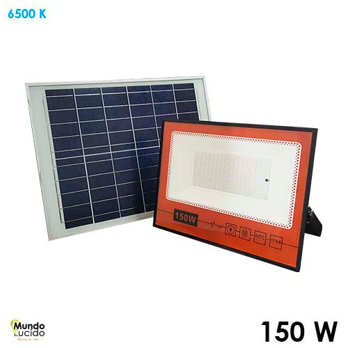 Reflector Solar Luminario LED Incluye Panel Solar Reflector Y Control Remoto 150W 6VDC 10500LM 65K IP65 Nwrfs150