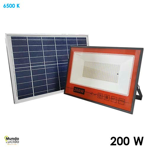 REFLECTOR LED SOLAR 200W 6VDC 65K (CON CONTROL)