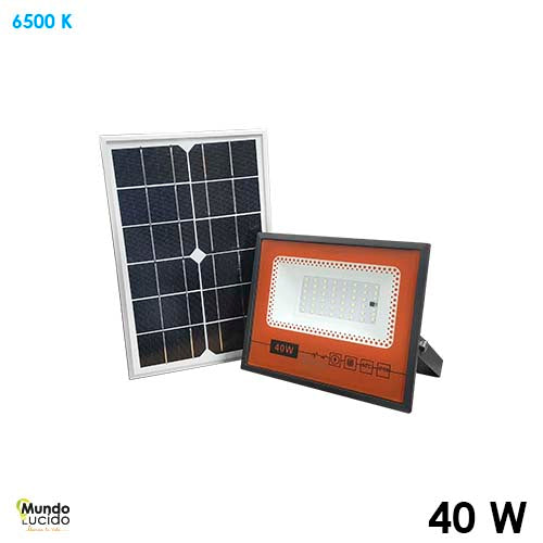 REFLECTOR LED SOLAR (CON CONTROL) 40W 6VDC 65K