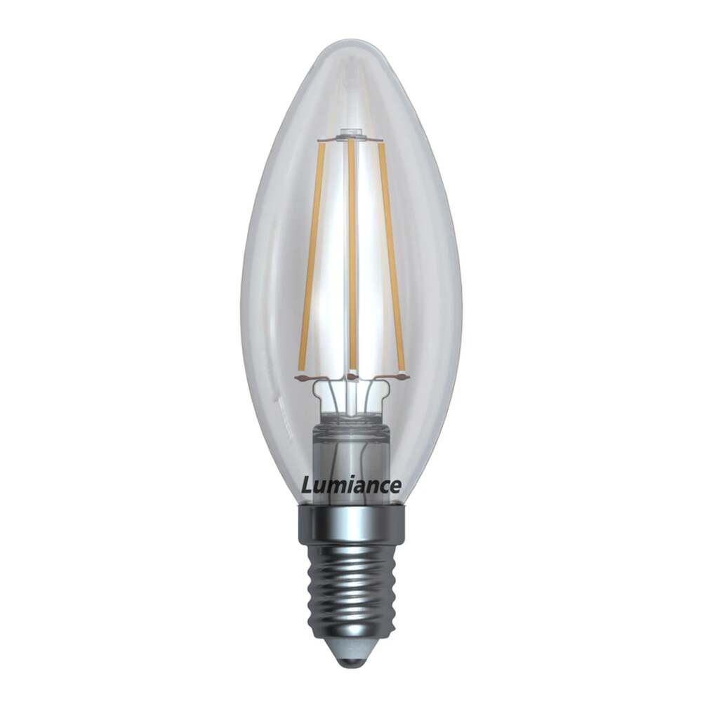 FOCO VELA VITANGE FIL/LED E12 4W DIMME TRANSPARENTE