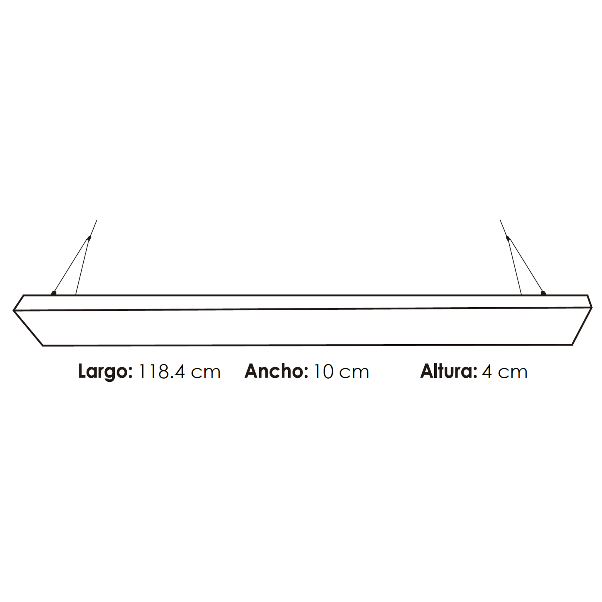 GABINETE ALUMINIO SATINADO SUSPENDIDO 60W 6,000LM 40K LUZ NEUTRA MUNDO LUCIDO DX40AN