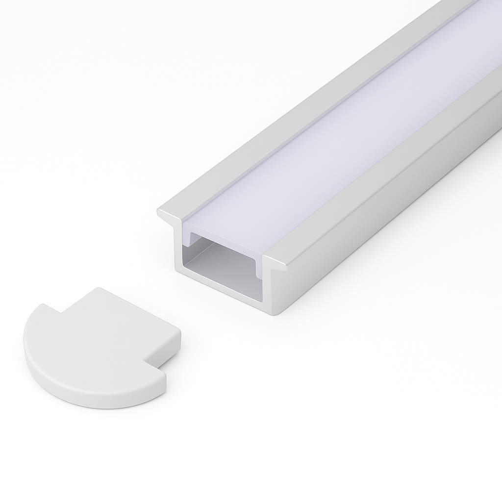 PERFIL DE ALUMINIO EMPOTRABLE PARA TIRA LED 2M TECNOLED ML-ST-ALPRO-01