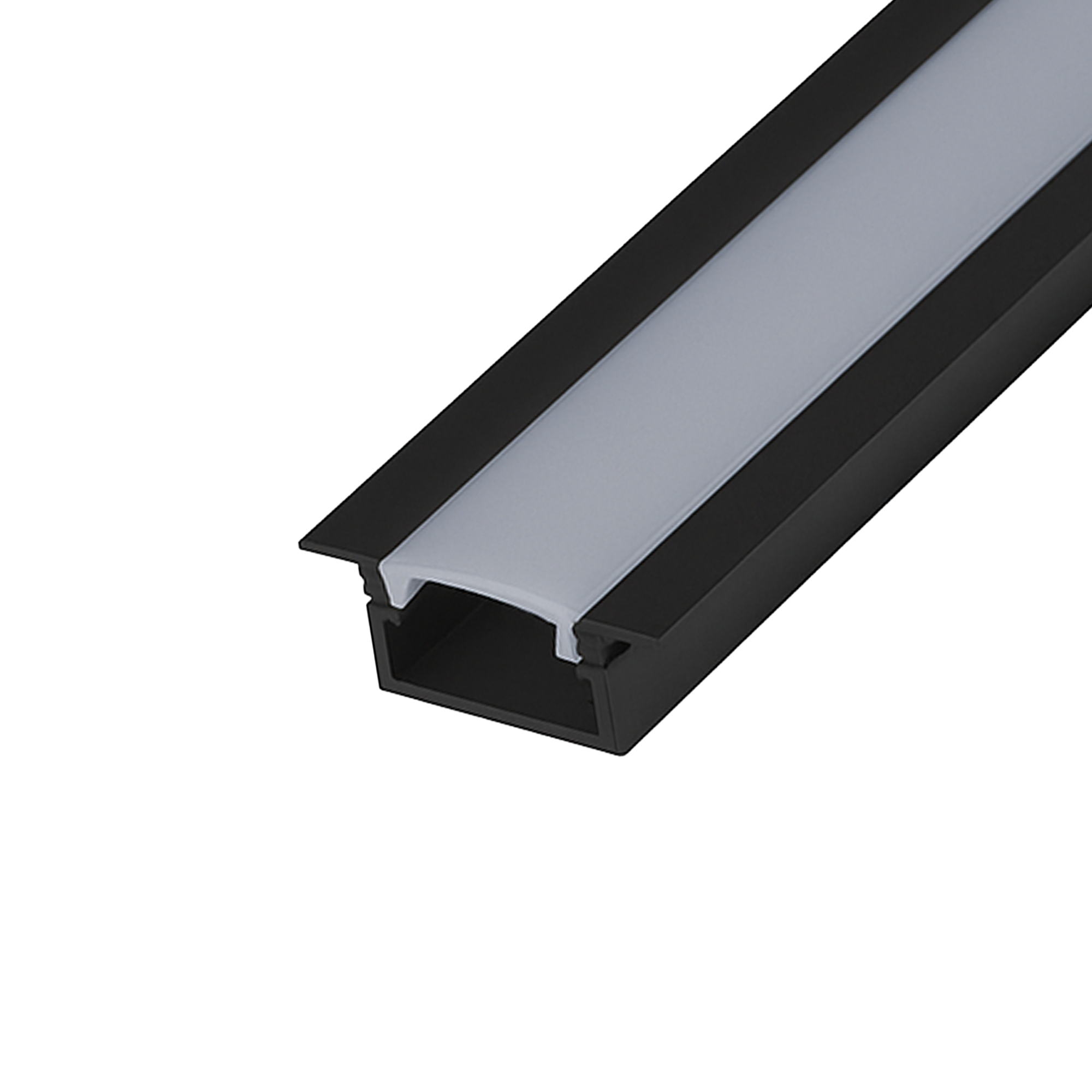PERFIL DE ALUMINIO NEGRO OPALINO EMPOTRABLE 3MTS TIRA LED JACH JPA-1010SN PARA LAMBRIN