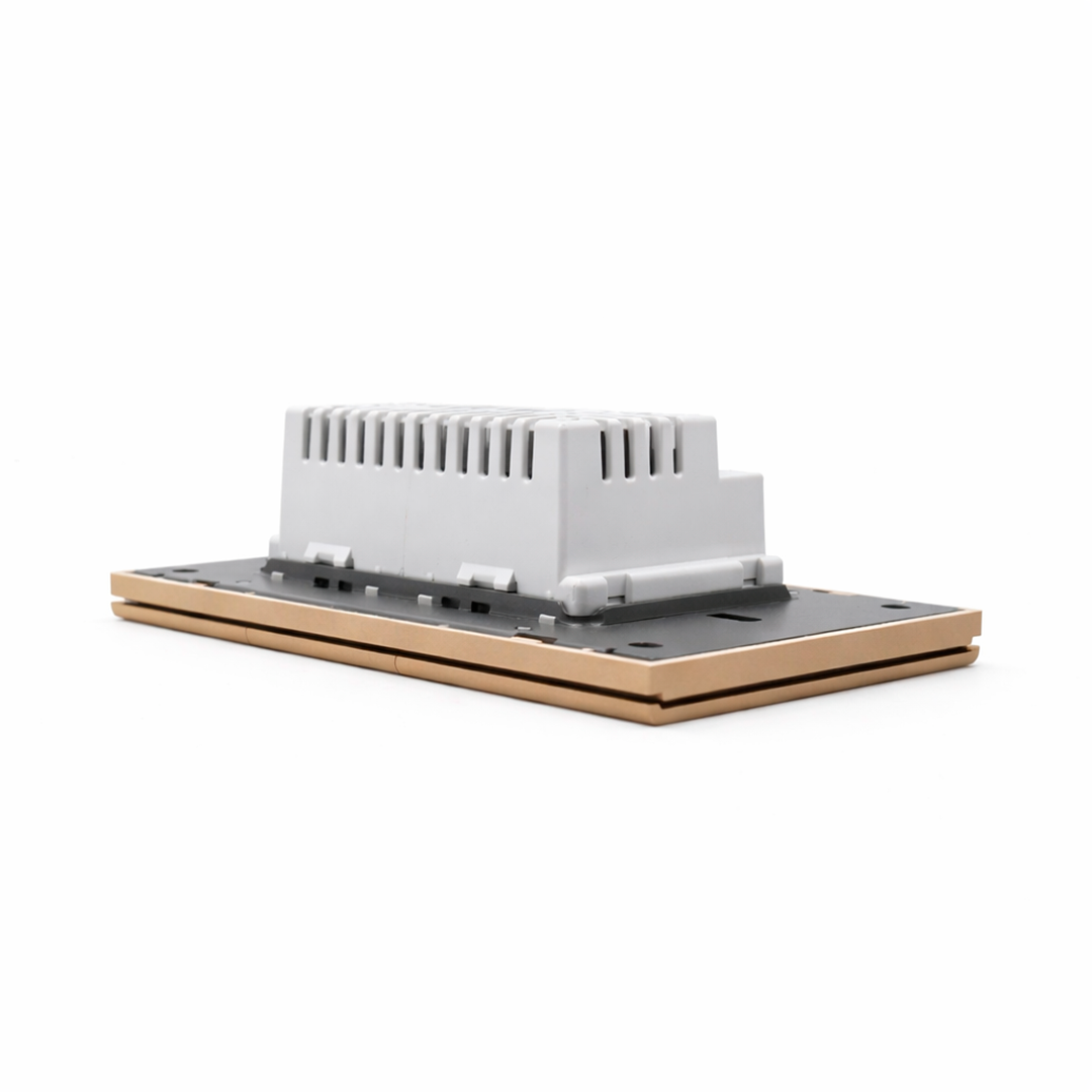 APAGADOR DOBLE DORADO SMART WIFI CON NEUTRO LUXURY ARTLITE APL-516