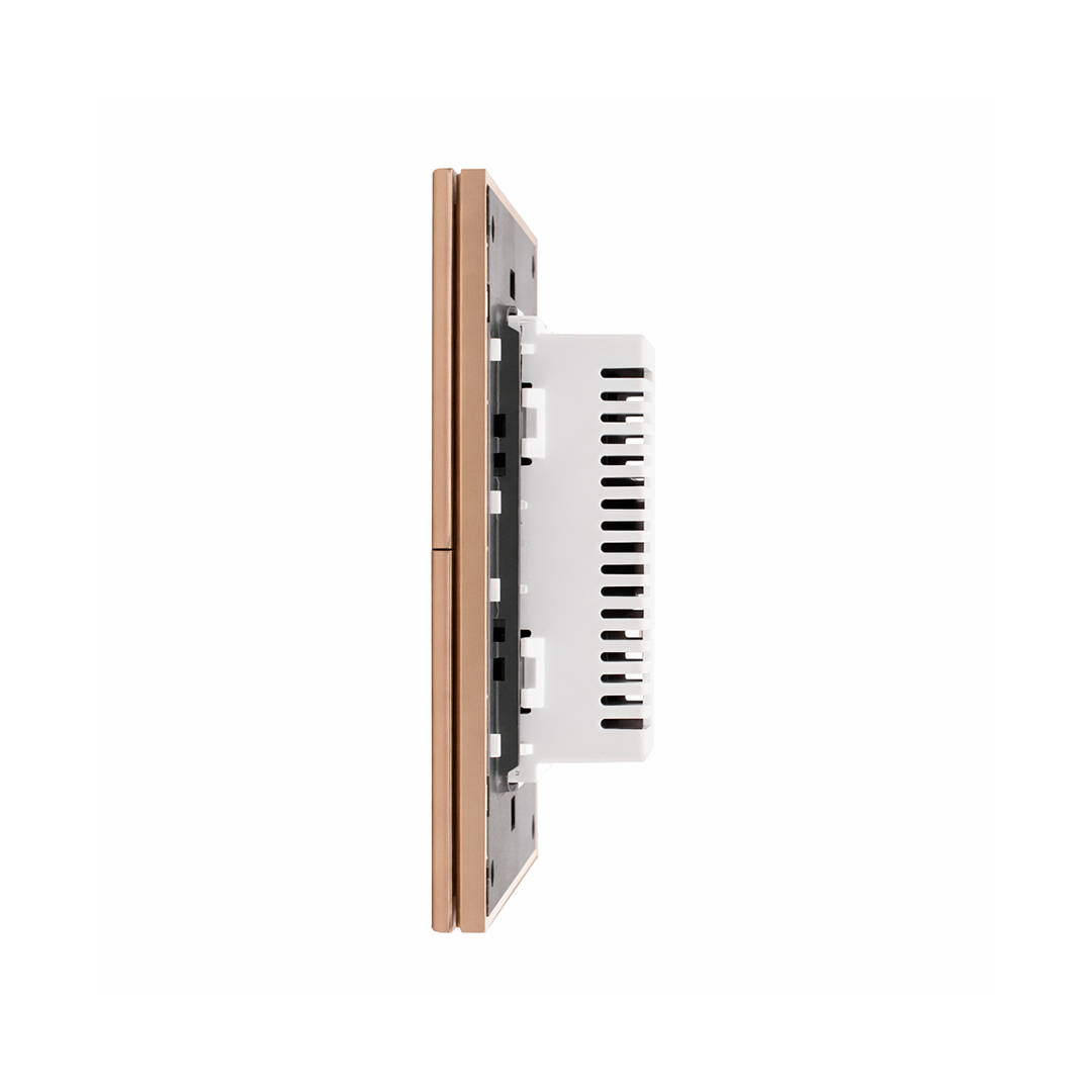APAGADOR DOBLE DORADO SMART WIFI CON NEUTRO LUXURY ARTLITE APL-516