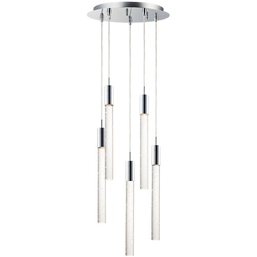 Candil LED Sable Cromo de 5 Luces 3m 120-240V GU10 Q30115-CH