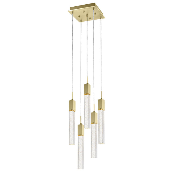 Candil Soho Oro de 5 luces 3m 90-130V GU10 Q33025-BG