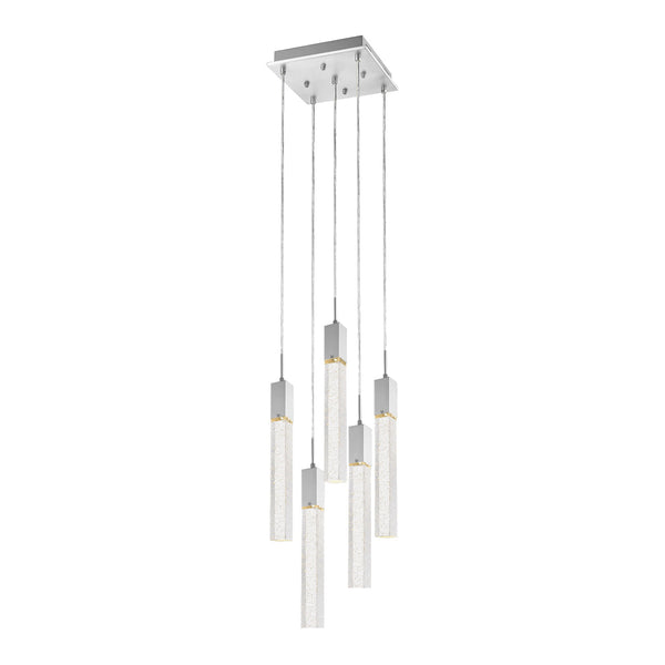 Candil Soho Cromo de 5 luces 3m 90-130V GU10 Q33025-CH