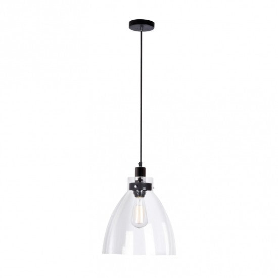 Candil Dome Negro de 1 Luz 4m 90-130V E12 Q33129-CL