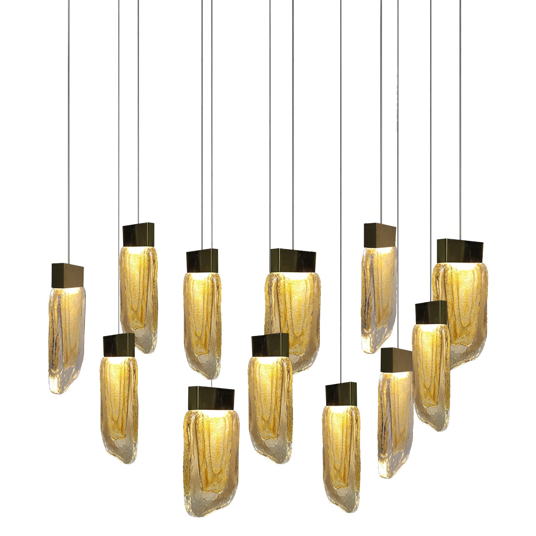 Candil Viva Oro de 12 Luces 4m  48W 90-130V 3840LM 30K Q36212-BG