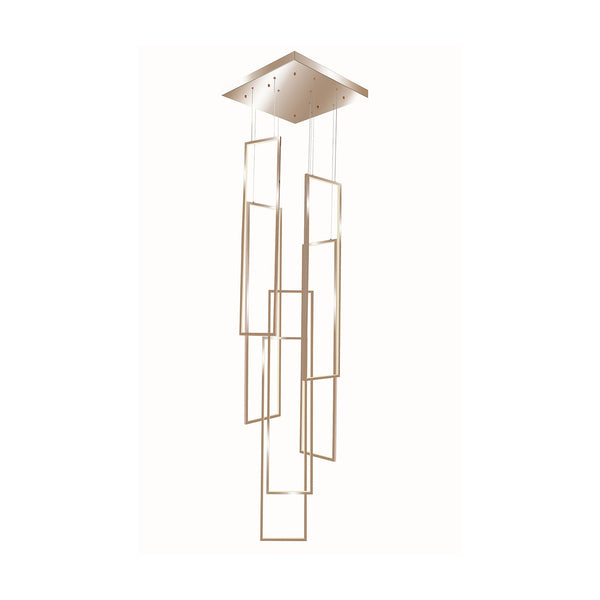 Candil LED Selma Oro Rosa de 6 Luces 3m 180W 90-130V 1440LM 30K/40K/60K Q37132-RG