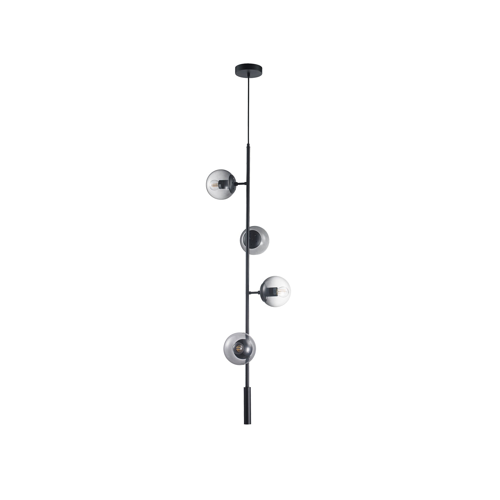 Candil LED Tulip Negro de 4 Luces 90-130V E26 Q81494-BK