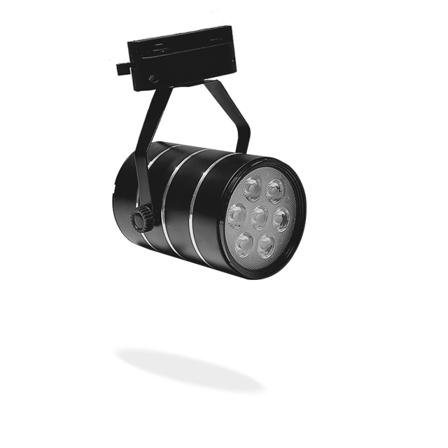 SPOT LUMINARIA LED PARA RIEL 7W 45K (NEGRO) (MUNDO LUCIDO)