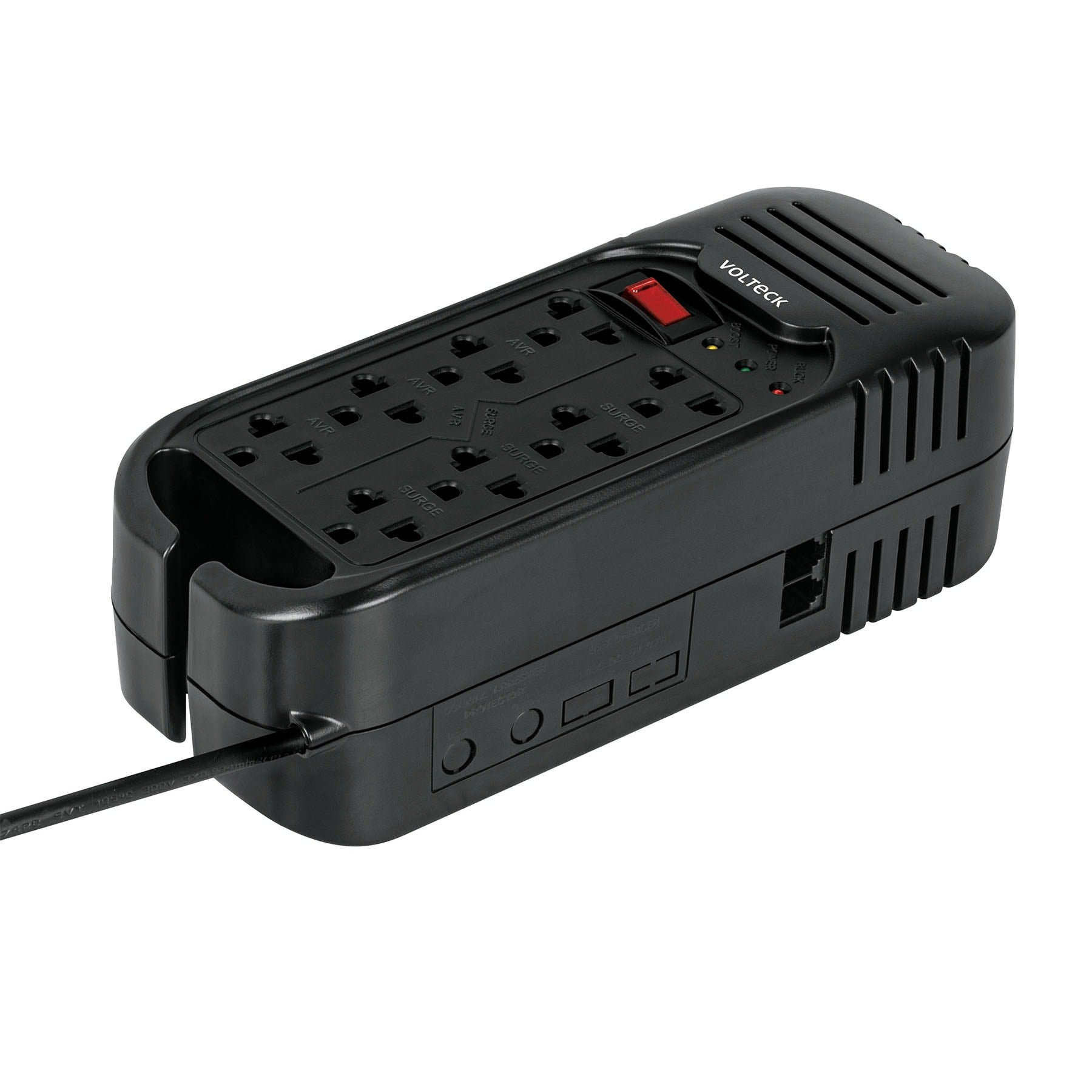 REGULADOR DE VOLTAJE 1600VA 800W 8 CONTACTOS VOLTECK 45574 RV-1600