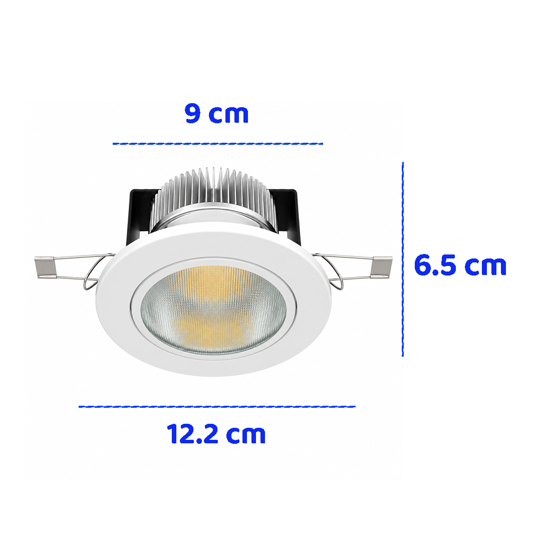 SPOT EMPOTRADO LED 5W 30K LUZ CÁLIDA GEOPOWER LE-06B-C