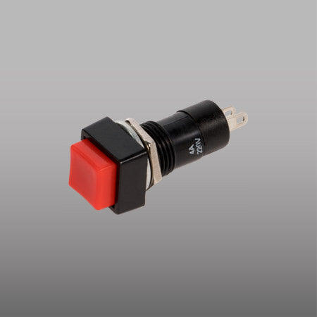 INTERRUPTOR DE PRESION CUADRADO ROJO 3A 125V