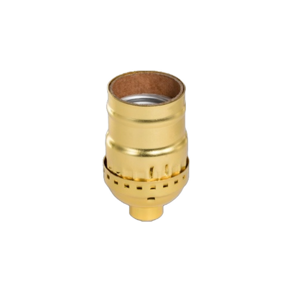 PORTALAMPARA SENCILLO E26 250V DORADO SUPPLIER SP-8002