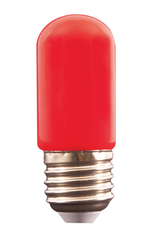 2 PIEZAS DE BOMBILLOS FOCOS LED MINI ROJOS 1W 127V T30LEDE27TORPEDORO