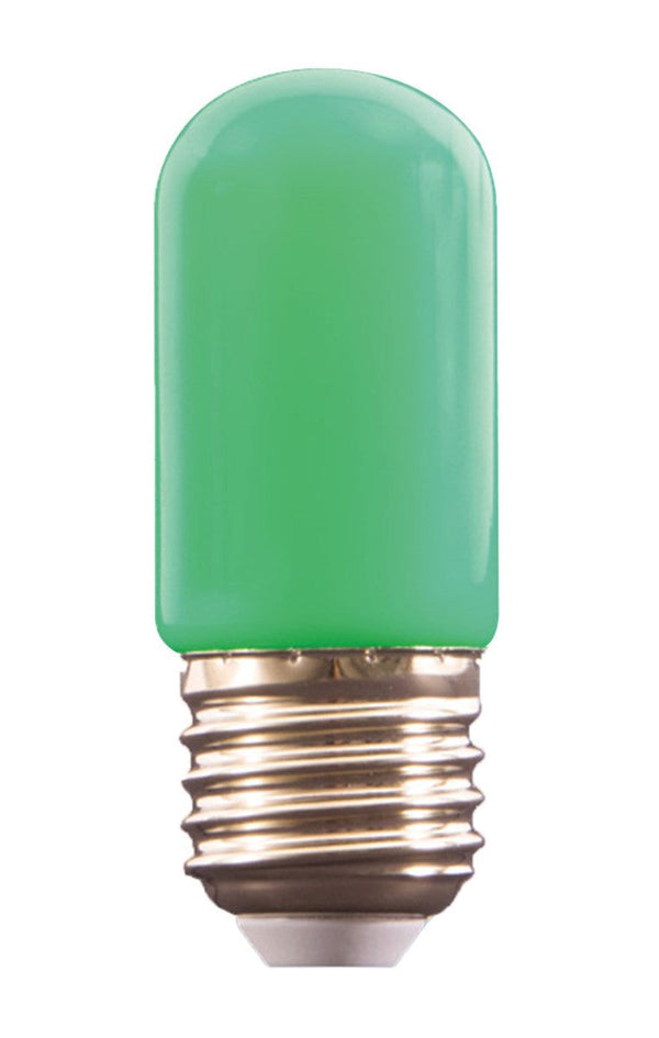2 PIEZAS DE BOMBILLOS FOCOS LED MINI VERDE 1W 127V E27 T30LEDE27TORPEDOVE
