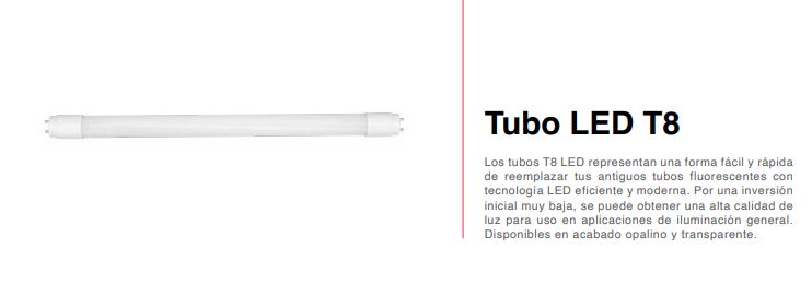 TUBO LED T8 TRANSPARENTE 18W 6500K ICON TUBT8TRA18W65K