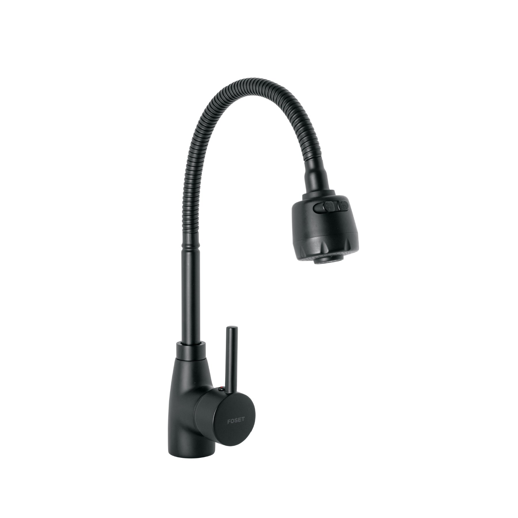 MONOMANDO FREGADERO CON CUELLO FLEXIBLE NEGRO FOSET 47388 TBF-87M