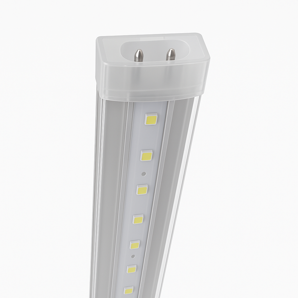 REGLETA PLASTICA T8 INTEGRADA TRANSP. 127V 20W 65K RECTANGUAR 1.20M LUZ FRIA INTERCONECTABLE TBPL20W / 2035