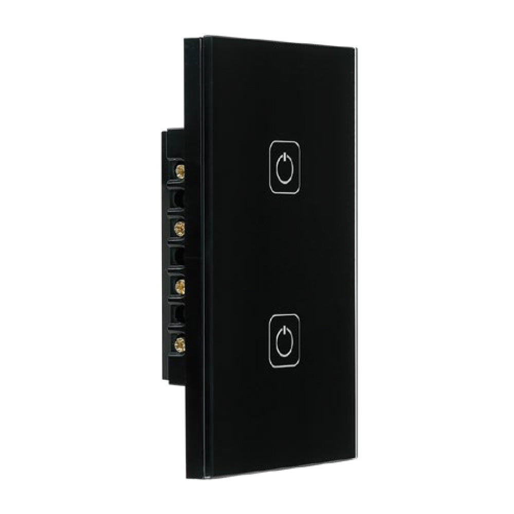 APAGADOR SMART DE  2 INTERRUPTORES PARA INTERIOR EMPOTRADO NEGRO 1400W 100-240V  TSWI2MVNTCW