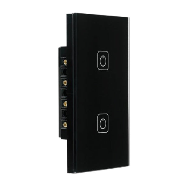 APAGADOR SMART DE  2 INTERRUPTORES PARA INTERIOR EMPOTRADO NEGRO 1400W 100-240V  TSWI2MVNTCW