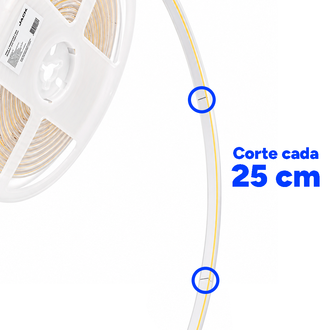 TIRA LED COB EXTERIOR ATENUABLE 5MTS IP65 127V 45W 41K LUZ NEUTRA JACH ST5-COB41EXT