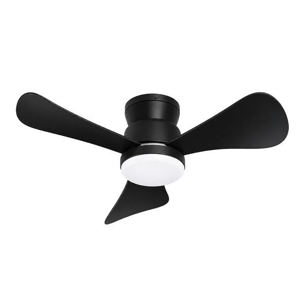 VENTILADOR DE TECHO CON LED NEGRO 45W CCT MULTI TEMPERATURA LUMICRAFT VENTI-12