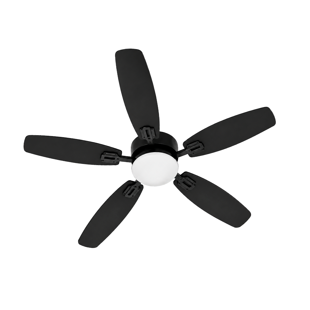 VENTILADOR DE TECHO CON LED DOBLE VISTA NEGRO Y MADERA 42" 88W CCT MULTI TEMPERATURA  LUMICRAFT VENTI-08
