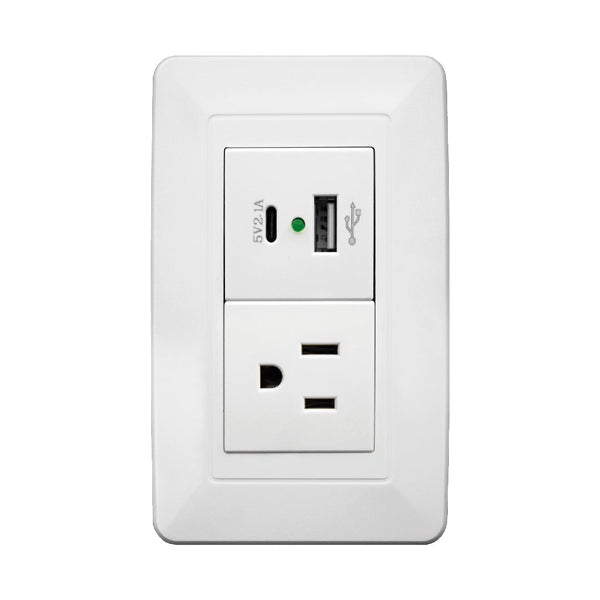 PLACA CONTACTO Y 2 USB 5VDC 2.1A WINLED WPL-307