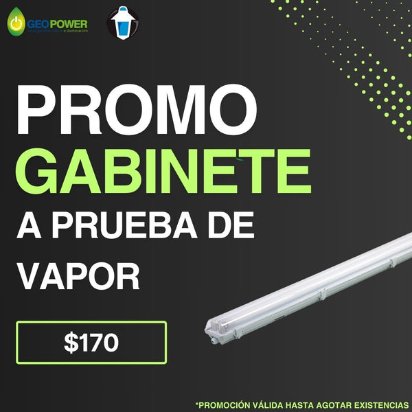 GEOPOWER (GAPV SLIM) GABINETE APV SLIM SIN PLATINA 1.20 MTS PARA 2 T8 DE 2 LADOS CON RAYAS GE-SL/18W