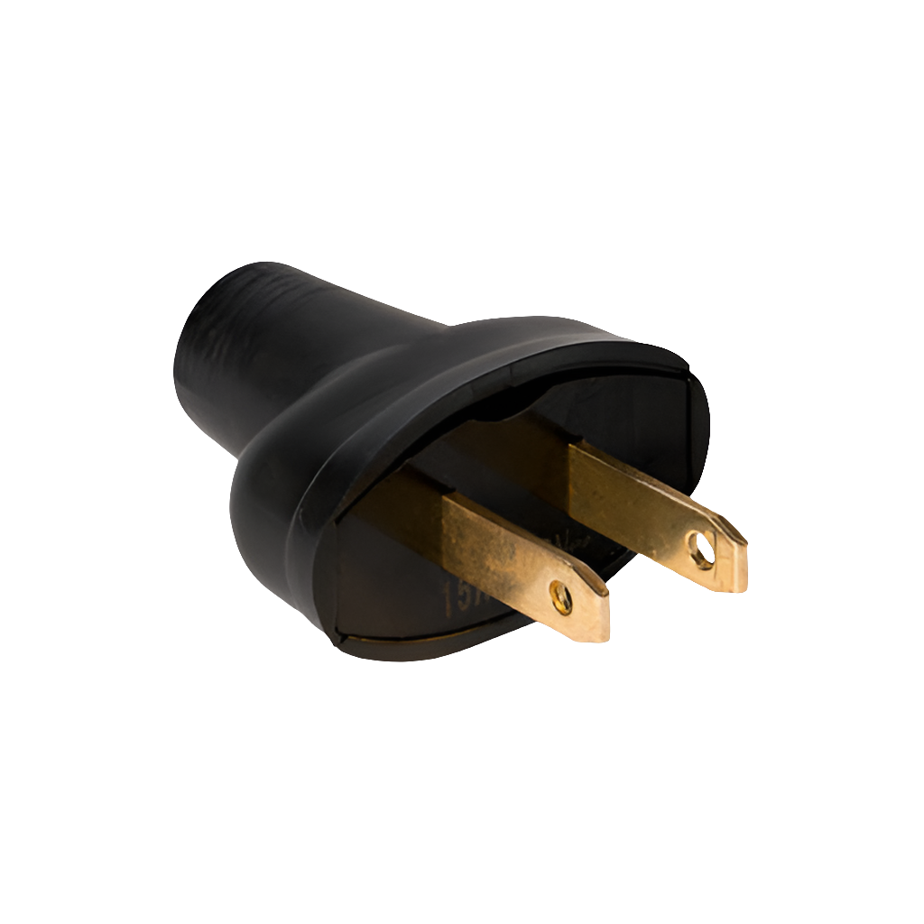 CLAVIJA SENCILLA HULE 125V NEGRO