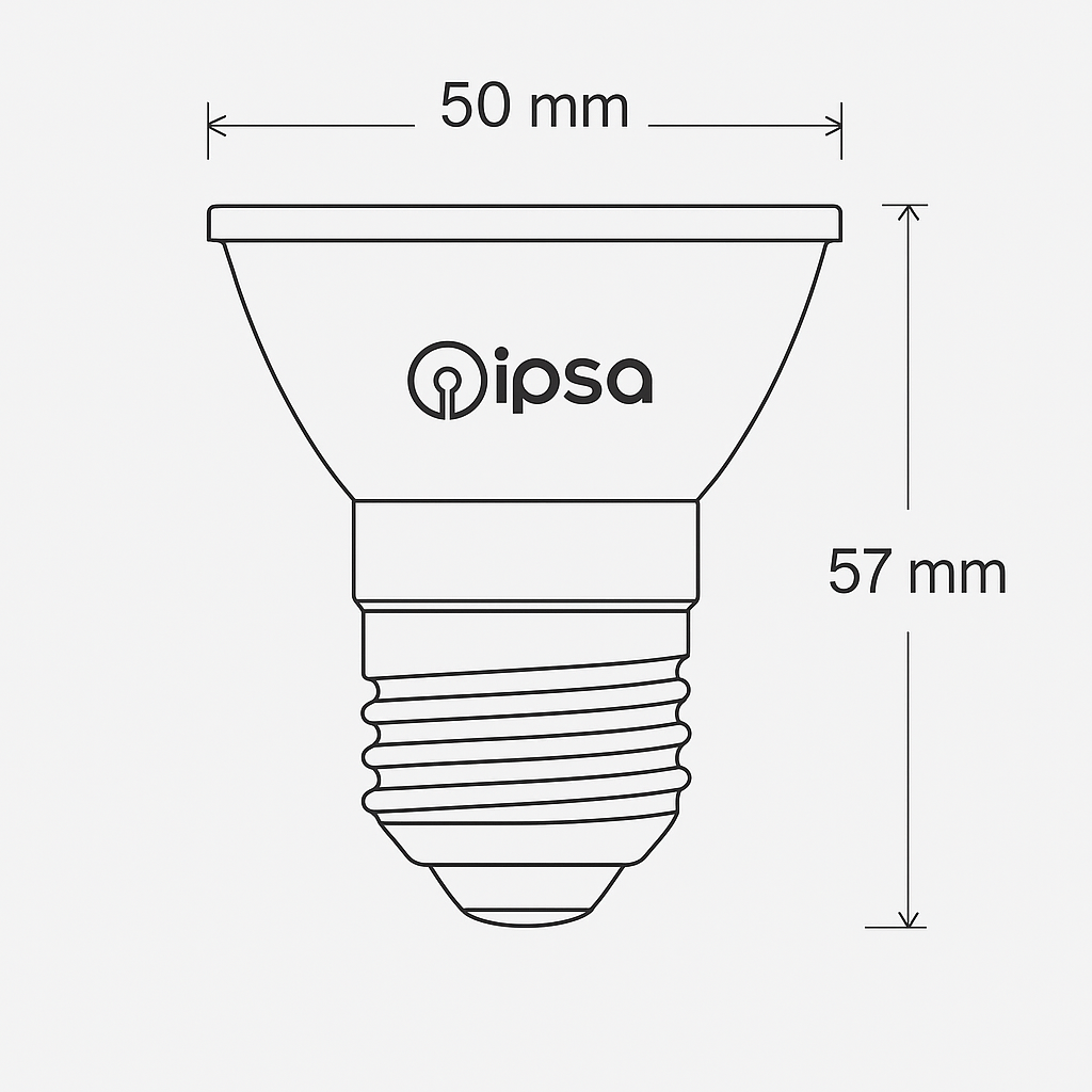 FOCO LED JDR SMD 6W E26 30K LUZ CÁLIDA IPSA E26-LED/30