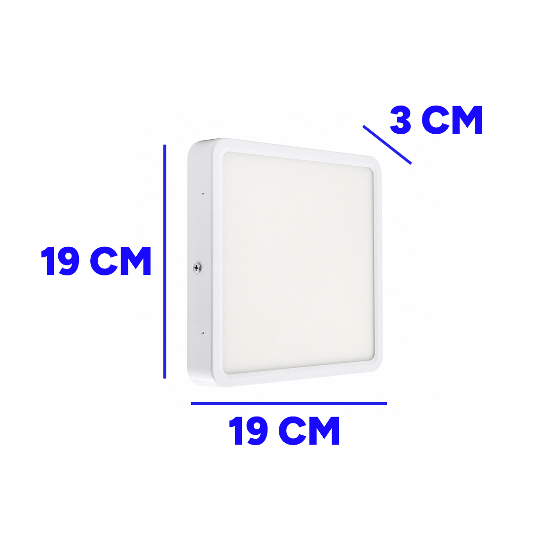 PANEL LED SOBREPONER CUADRADO 19CM 18W 1350LM 65K LUZ FRÍA ILV MPD-018-01-FC
