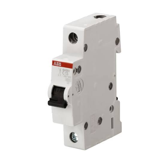 MINI INTERRUPTOR TERMOMAGNÉTICO 16 AMP CURVA C MONOPOLAR RIEL DIN ABB SH201C16