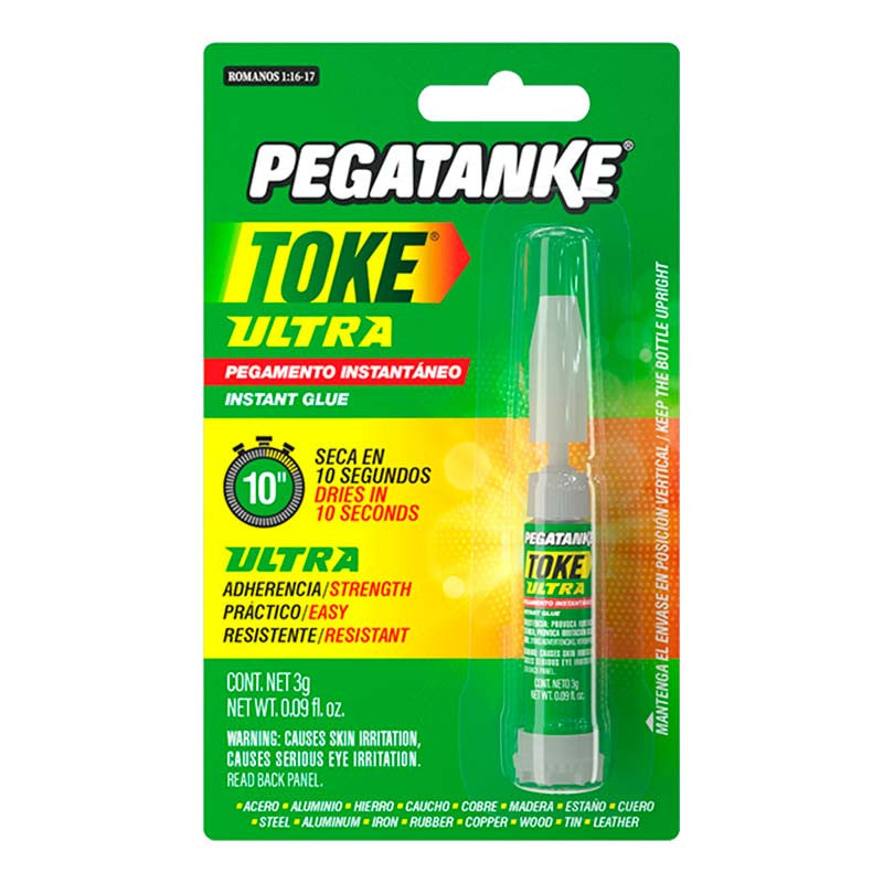 PEGAMENTO INSTANTÁNEO 10SEG PEGATANKE TOKE ULTRA 3G