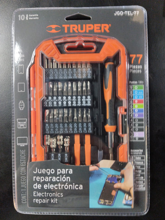 Jgo. De 77 pcs. Para reparación de electrónica (100373)