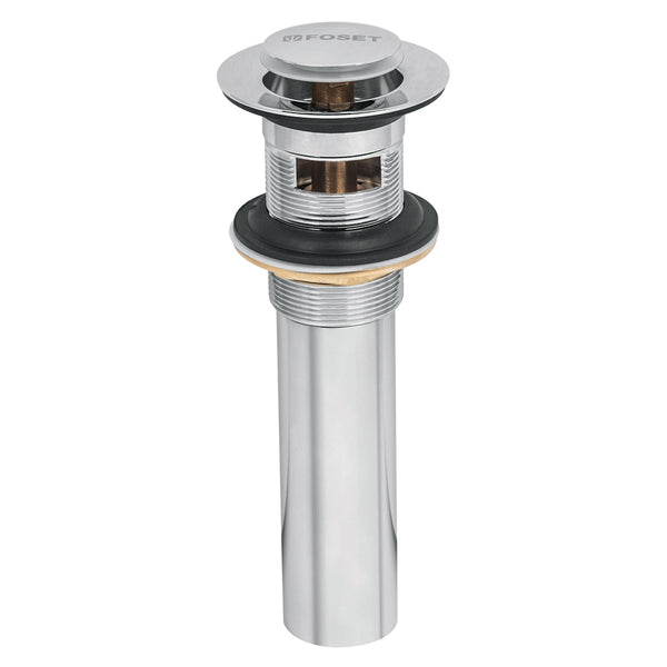 CONTRA PARA LAVABO CON REBOSADERO SISTEMA PUSH CROMO 1-1/4" FOSET 49984 CE-206