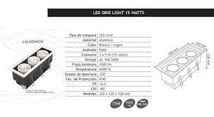 EMPOTRADO COMERCIAL 3x5w LUZ FRIA COB EPSTAR 100-240
