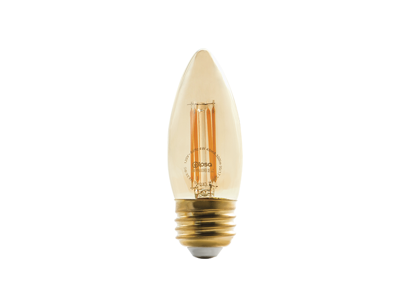 LAMPARA LED CON FILAMENTO VELA 3W IPSA