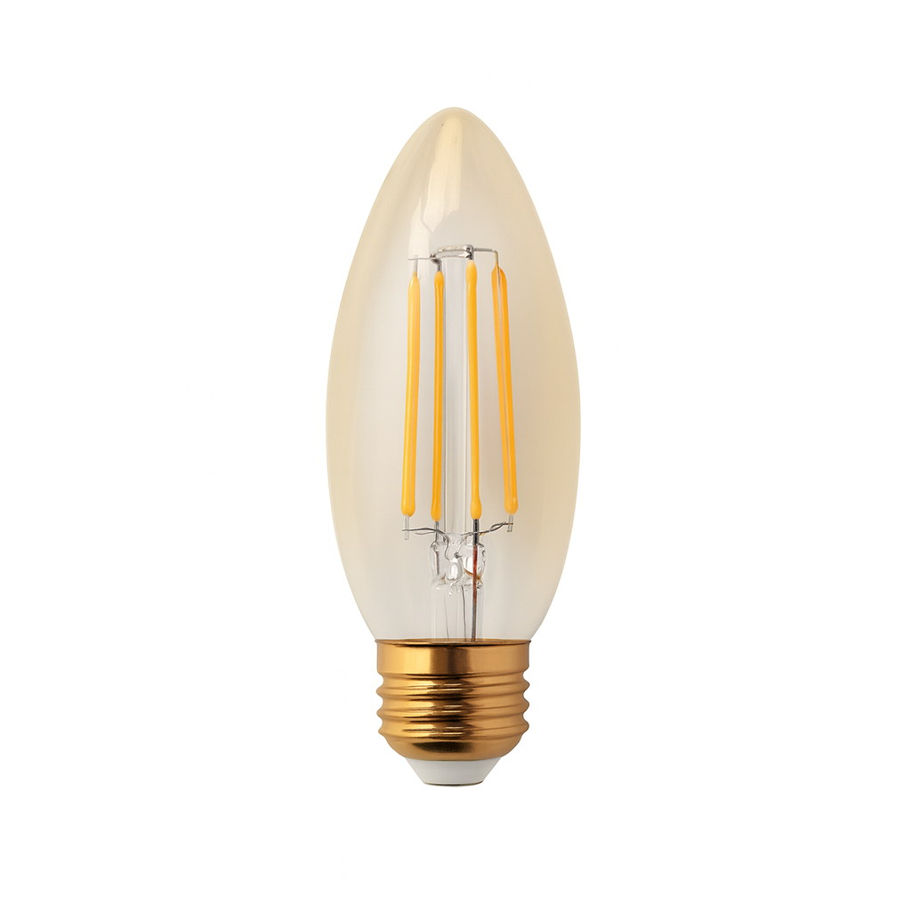 Foco LED Vela Vintage Dimeable Retro 3W 120V 300LM 22K E27 LEDFIL-VE26/BC